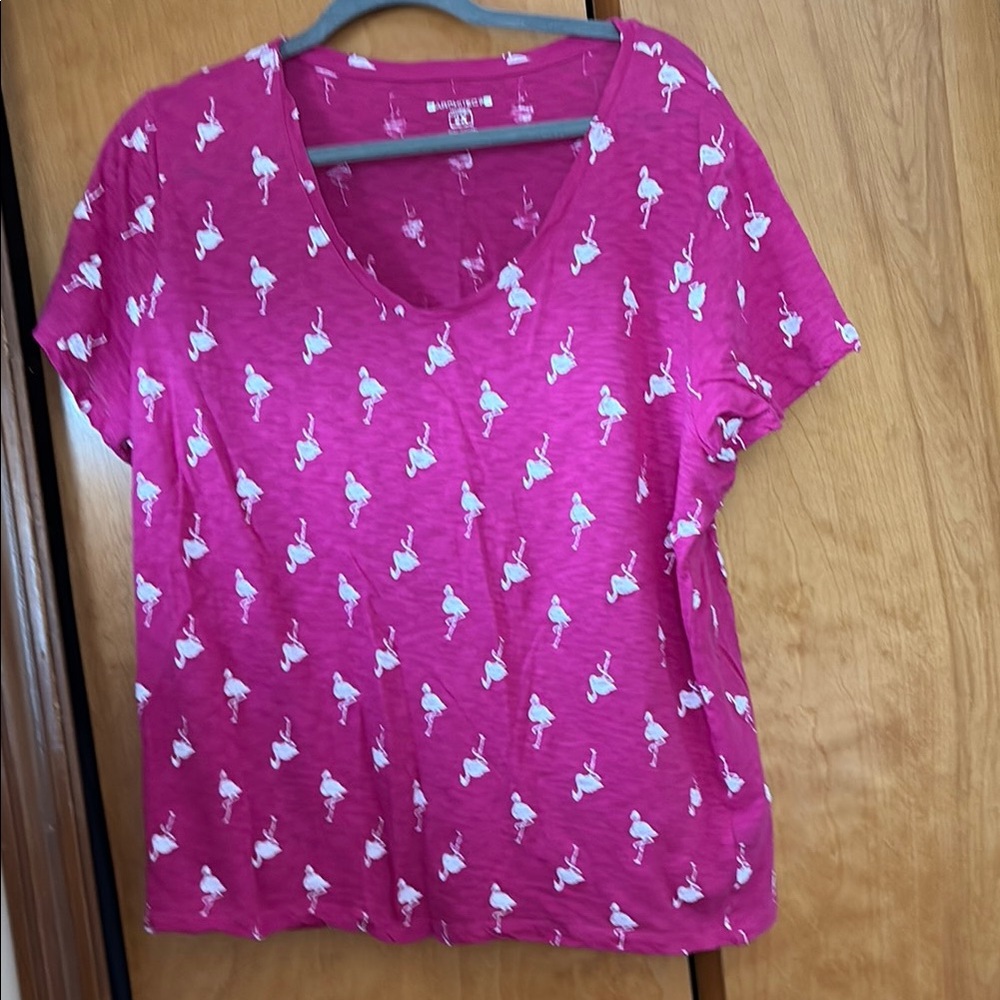 Architect Pink Flamingo Print Women's Top